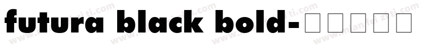 futura black bold字体转换